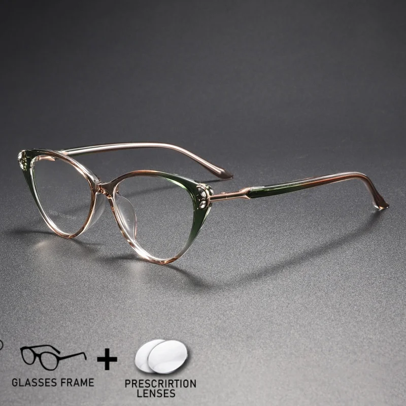 KUXA Vrouwen Mode Kat Brillen TR90 Bril Asferische Bijziendheid Verziendheid Progressieve Lenzen Optische Brillen Lezen