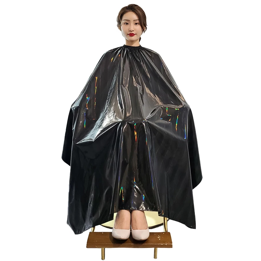 Waterproof Coating Dyeing Hair Capes Salon Hairdressing Cape Antifouling Hairstyling Customer Apron Glossy Cloth Gown 1737