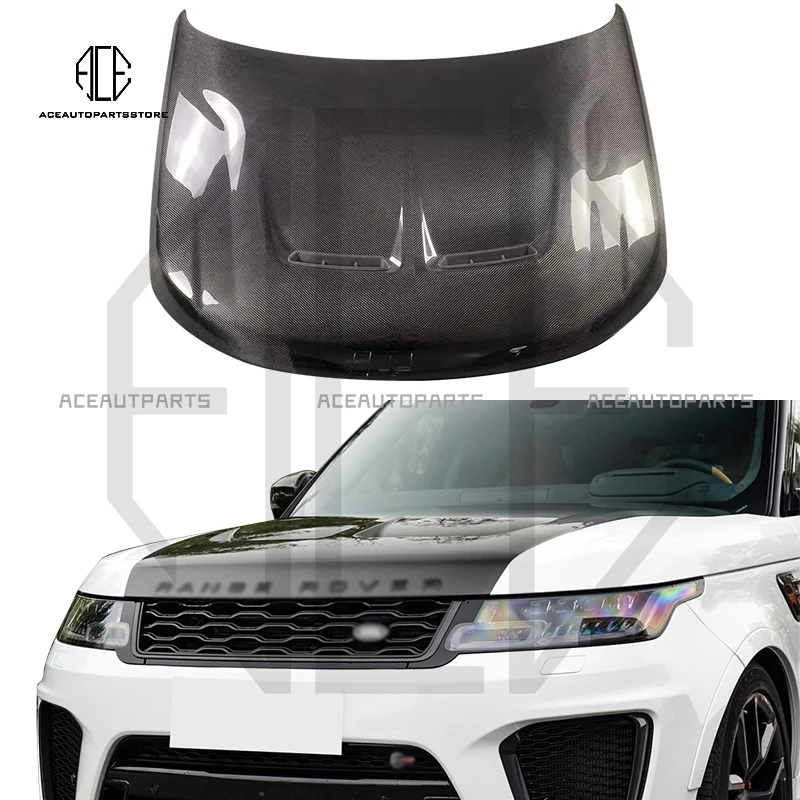 SVR Style Carbon Fiber Hood Bonnet For Land Rover Range 2014-2020 Sport Engine Cover