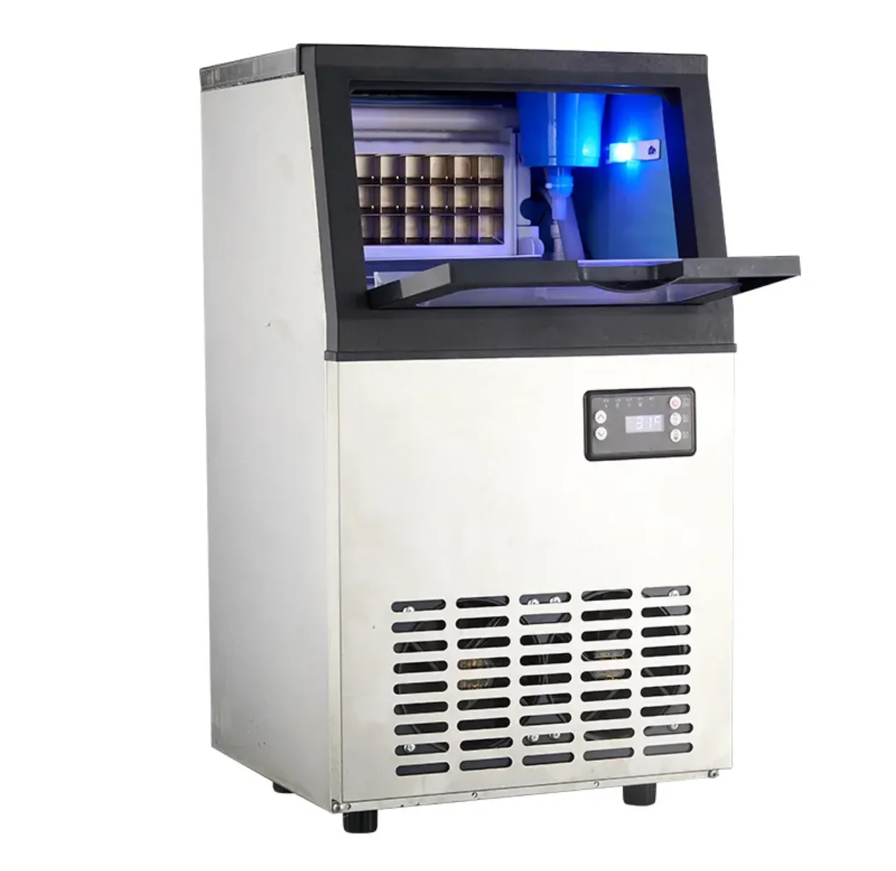 

Ice Maker 60kg Automatic Home Commercial Small Ice Cube Block Making Machine Ice Maker Machine for Business Sale Food Beverage