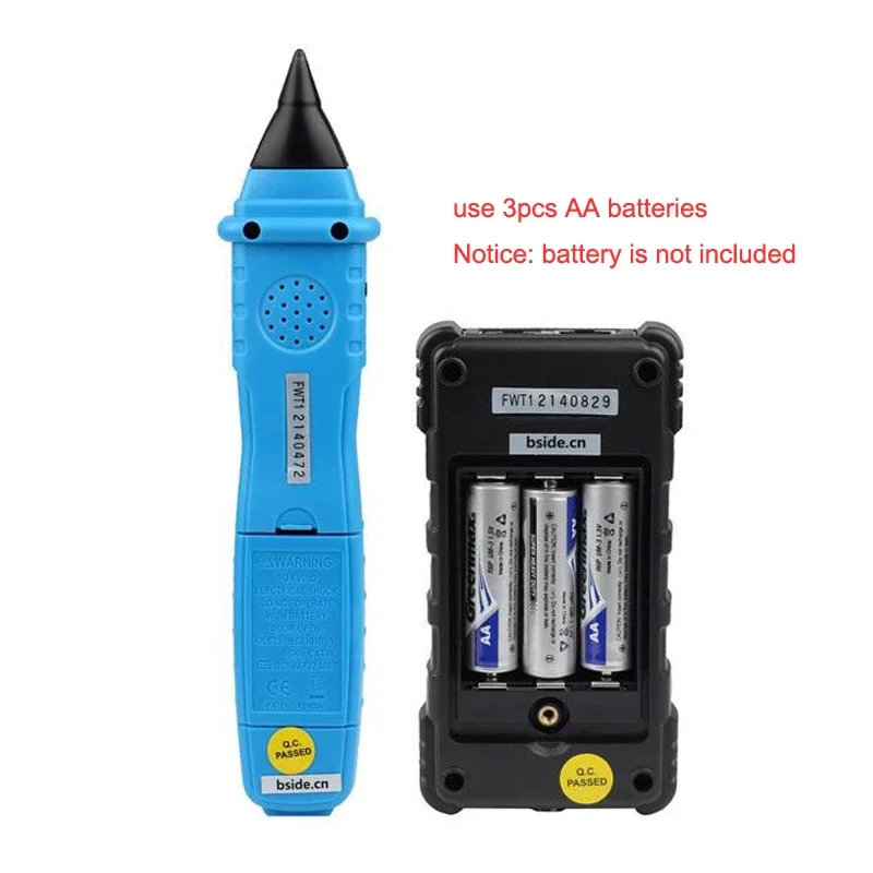 Portátil Ethernet LAN Rede Cable Tester, Linha Detector Finder, Fio Rastreador Telefone, Toner Tracer, LAN, RJ11 RJ45 Cat5 Cat6, FWT01