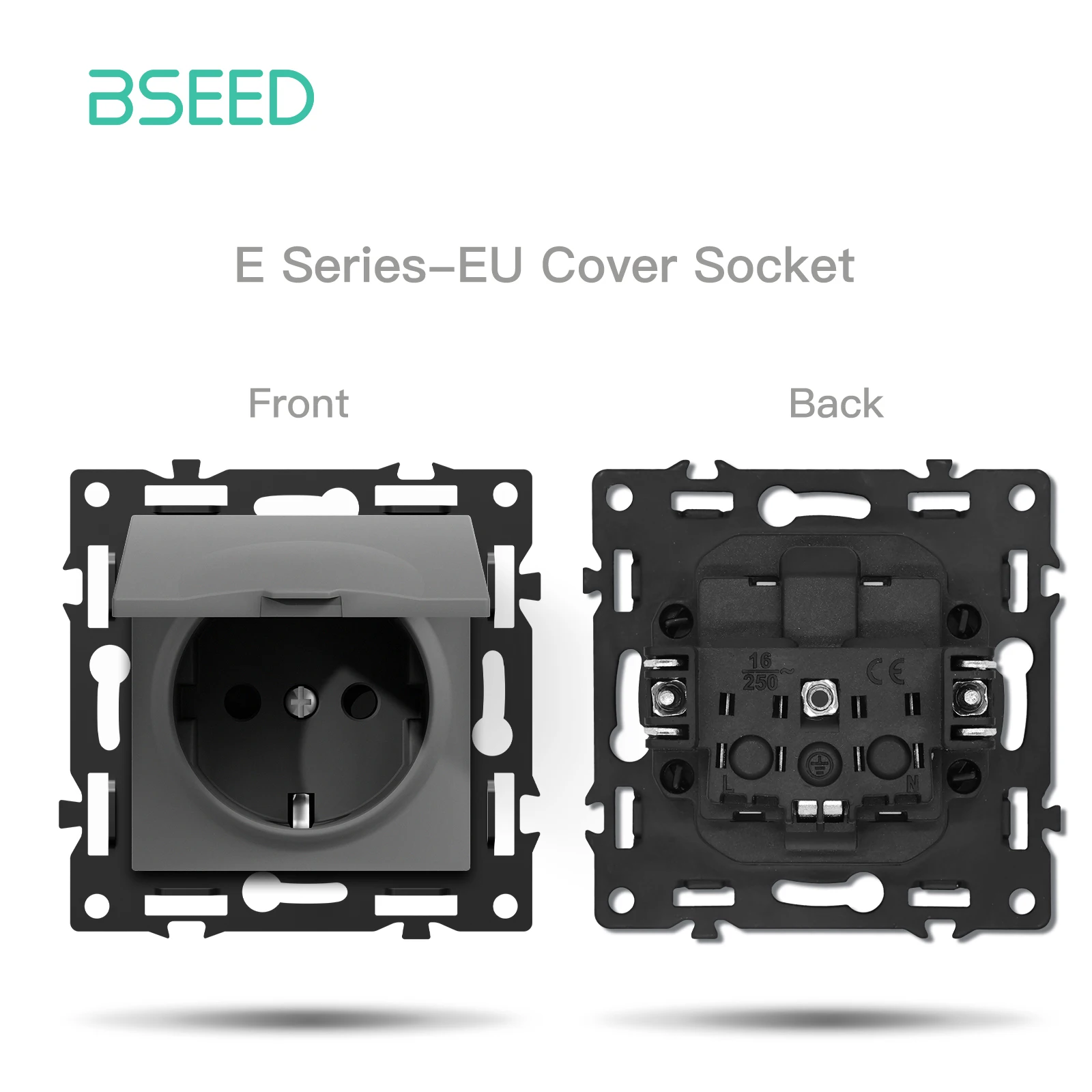 BSEED 1/2/3/4Gang Zigbee Klicken Schalter Teil Kunststoff Rahmen Smart Dimmer Vorhang Schalter Funktion DIY Teil EU Smart Steckdose Teile