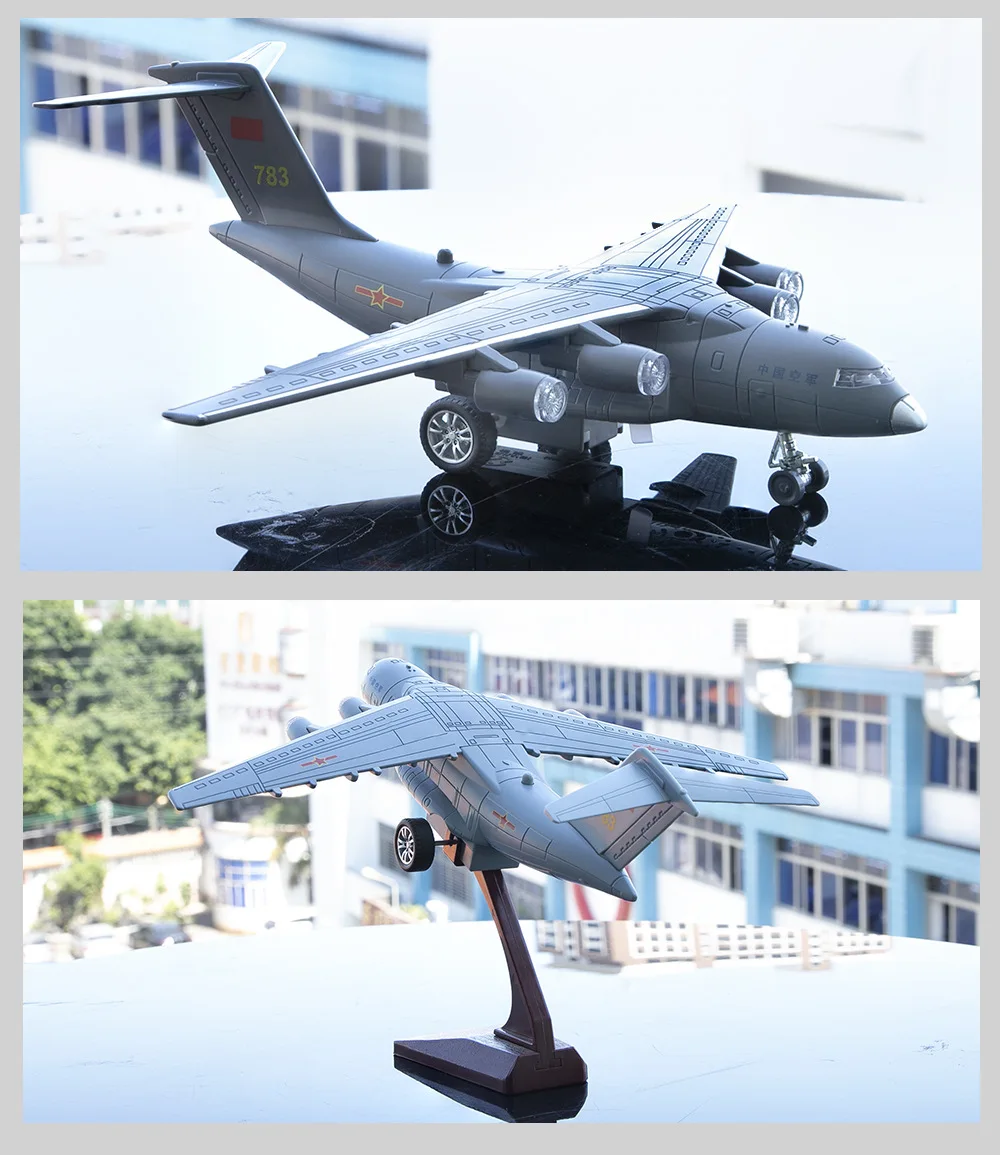 1/200 Large-Scale Y-20 Transport Aircraft Alloy Model Simulation Aviation Fighter Model Miniature Airplane Ornament