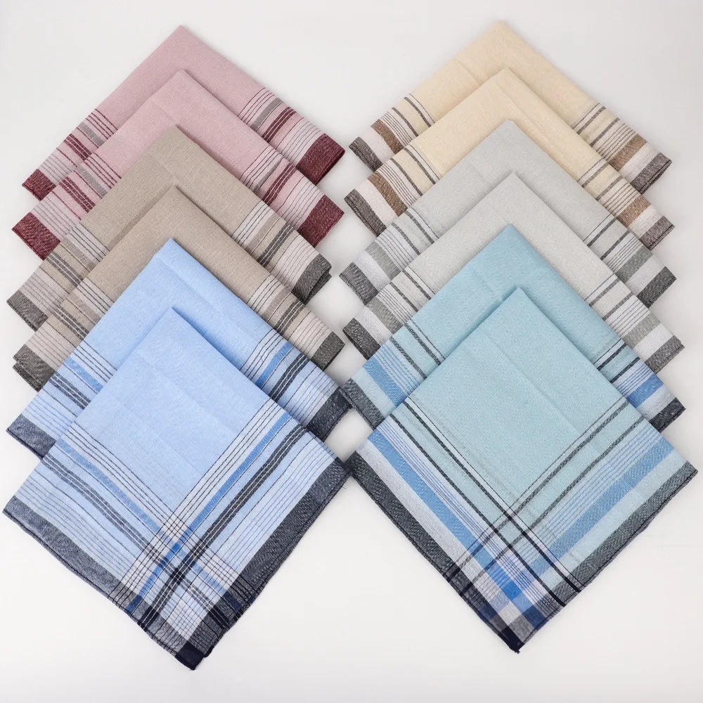 Men's Classic Plaid Cotton Handkerchief Set