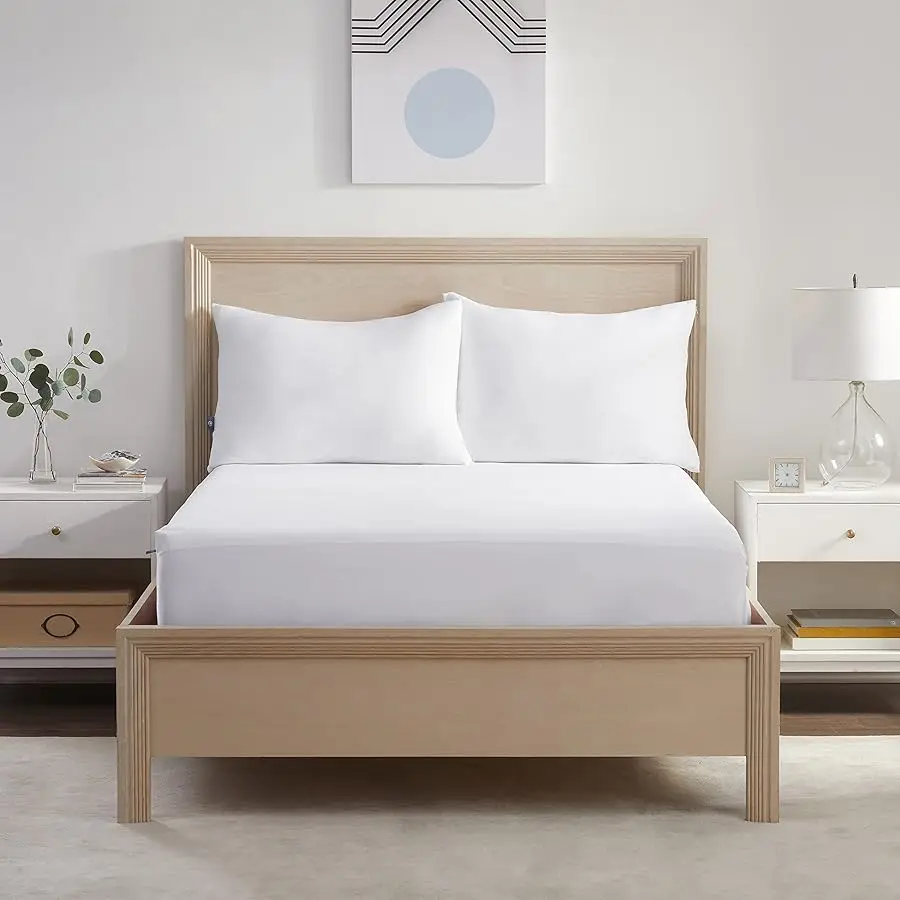 

Power Chill Queen Size Waterproof Mattress Co er, Soft and Breathable Cooling Mattress Protector, 15" Elastic Deep Pocket for Se