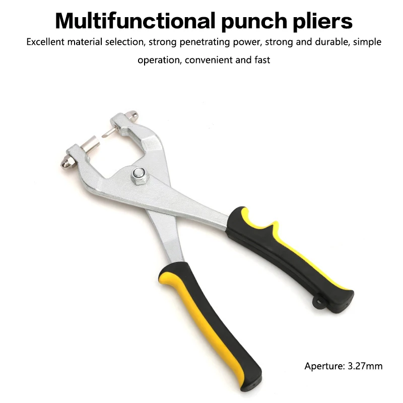 

Hand-Operated Punch Pliers Stainless Steel Luminous Iron Sheet Aluminum Edge Punch Metal Sheet Punch Pliers Hole Tool