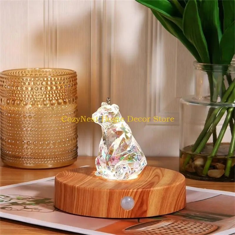 92MF Color Changing LED Display Stand with Warm, White, and Colored Light Settings, Responsive Control, and Battery Supply