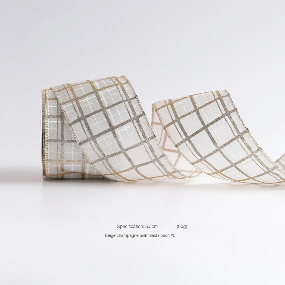 麻の模造シャンパンゴールドリボン,10ヤード,ワイヤードエッジボウ,クリスマスリボン,手工芸品装飾