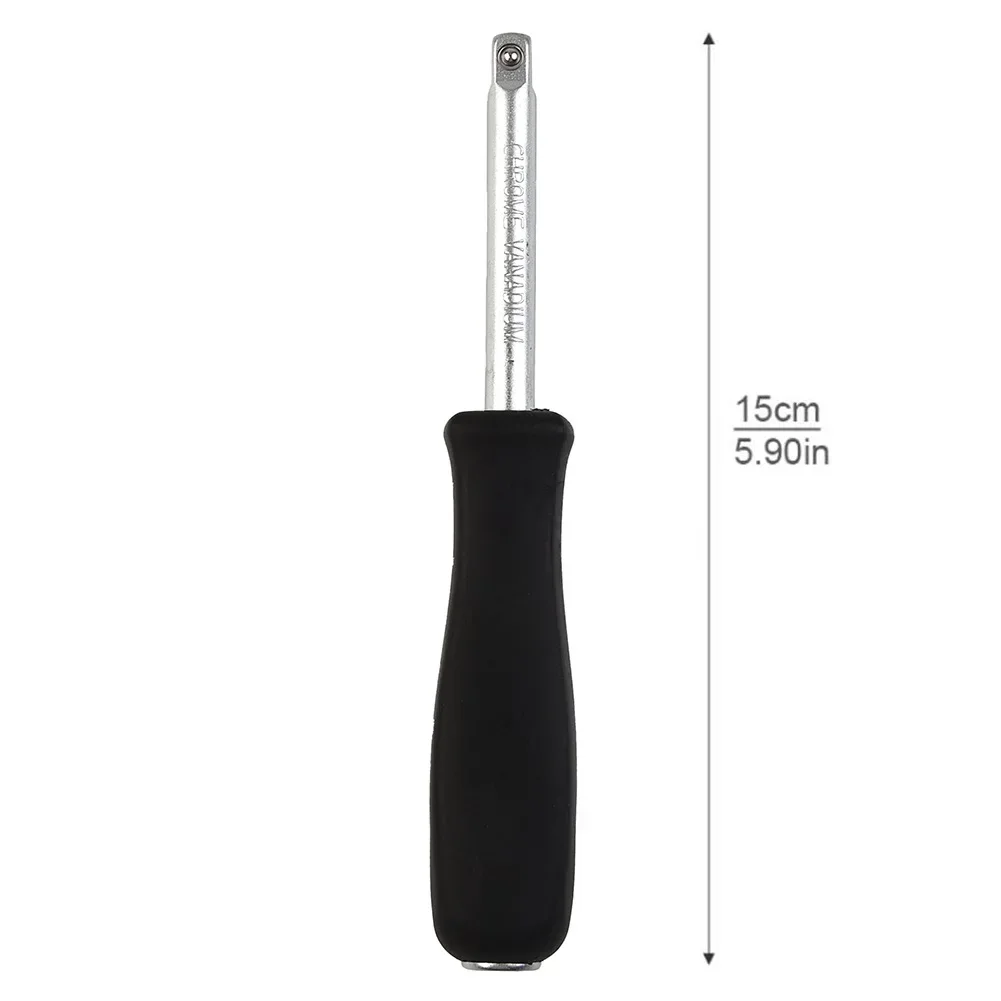 1PC 150mm Spinner Handle 1/4\'\' Dual-purpose 6.3mm Bottom Hole Connection Handle Small Square Rod Spinner