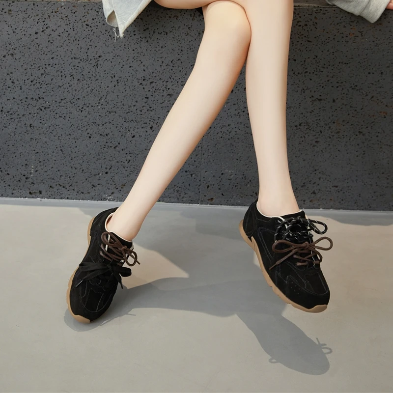 AIYUQI Damen-Sneaker 2026 – Neue rutschfeste deutsche Trainingsschuhe für Damen, flache, große Größen, aus echtem Leder, Laufschuhe für Frauen – Detail 23