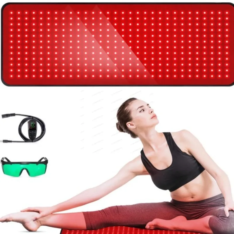 Large Size Red Light Infrared Therapy Blanket, Dual‑Band 360 LED Beads Yoga Mat for Fitness Home Relaxation