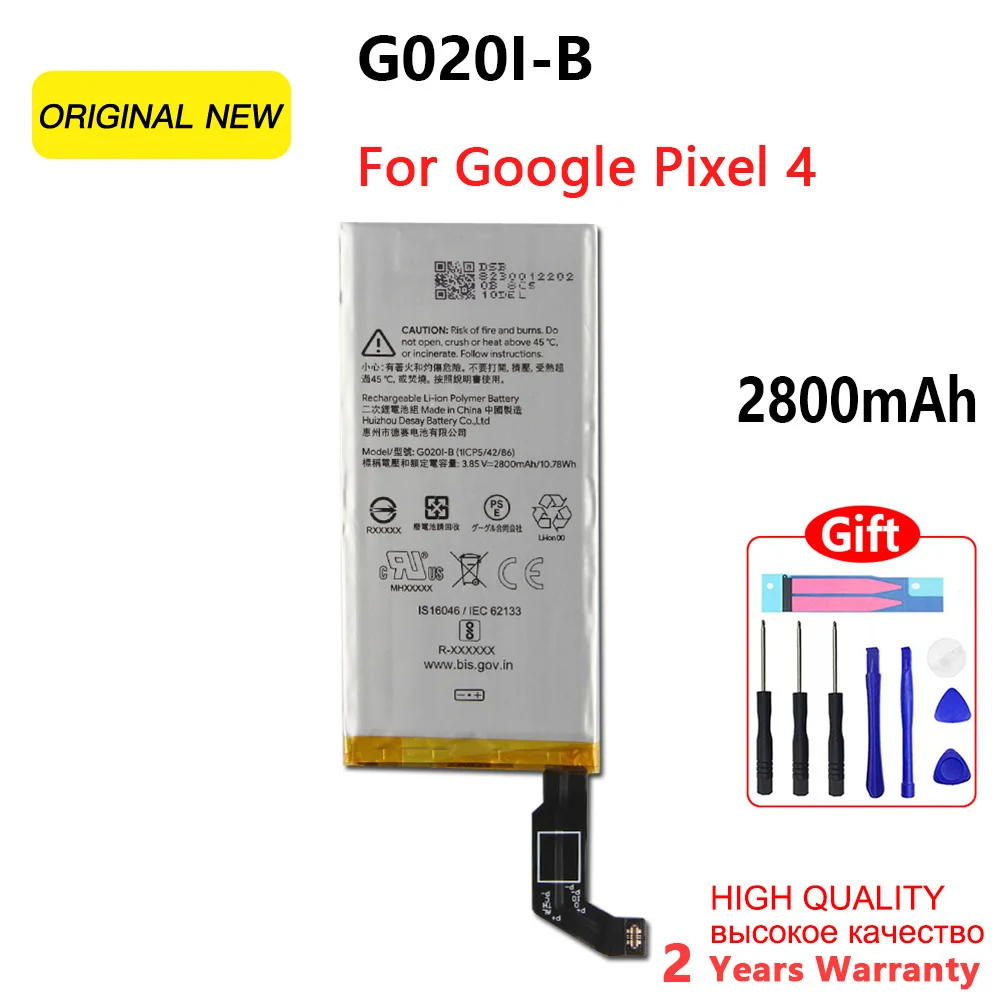 100% 기존 교체 배터리 G020I-B G020J-B G025E-B G025J-B Google Pixel 4 4A XL 4A 5G 배터리 + 도구 추적 번호