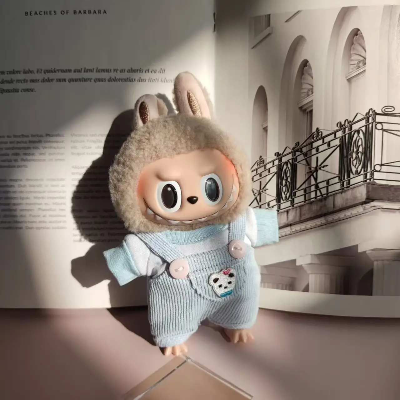 

17cm Mini Plush Doll'S Clothes Outfit Accessories For Korea Kpop Labubu Idol Sitting Party V1 V2 Autumn onesie hat set Clothing