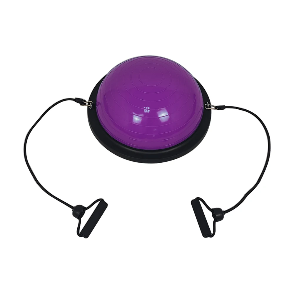 Anti-Burst Balance Ball, Non-Slip Half Sphere With Resistance Ropes for Core Yoga Training
