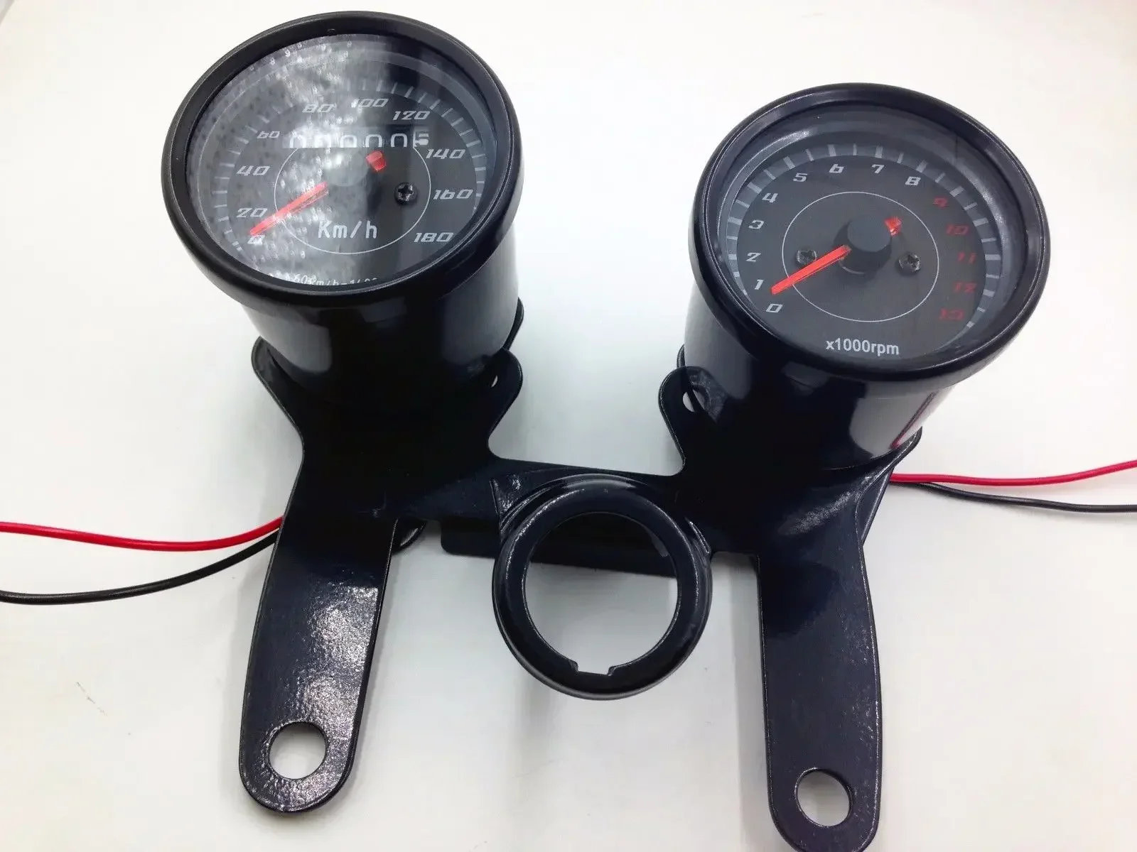 LED Motorcycle Tachometer Tacho Gauge Odometer Speedometer For Cafe Racer Cruiser VT
