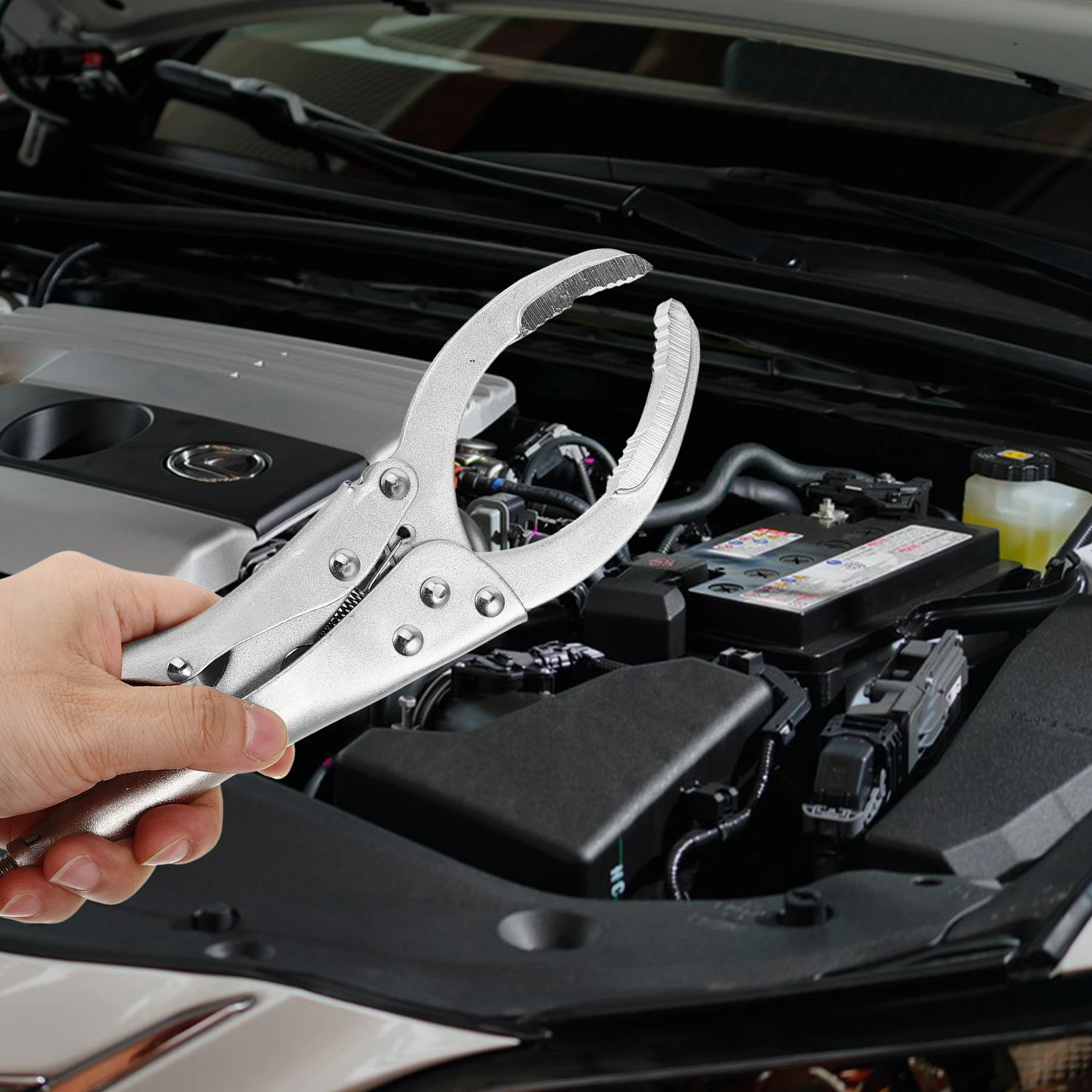 

Oil Filter Wrench Tools Adjustable Removal Silver 45# Steel Automotive Maintenance Durable Claw Design For Cars Oil Change