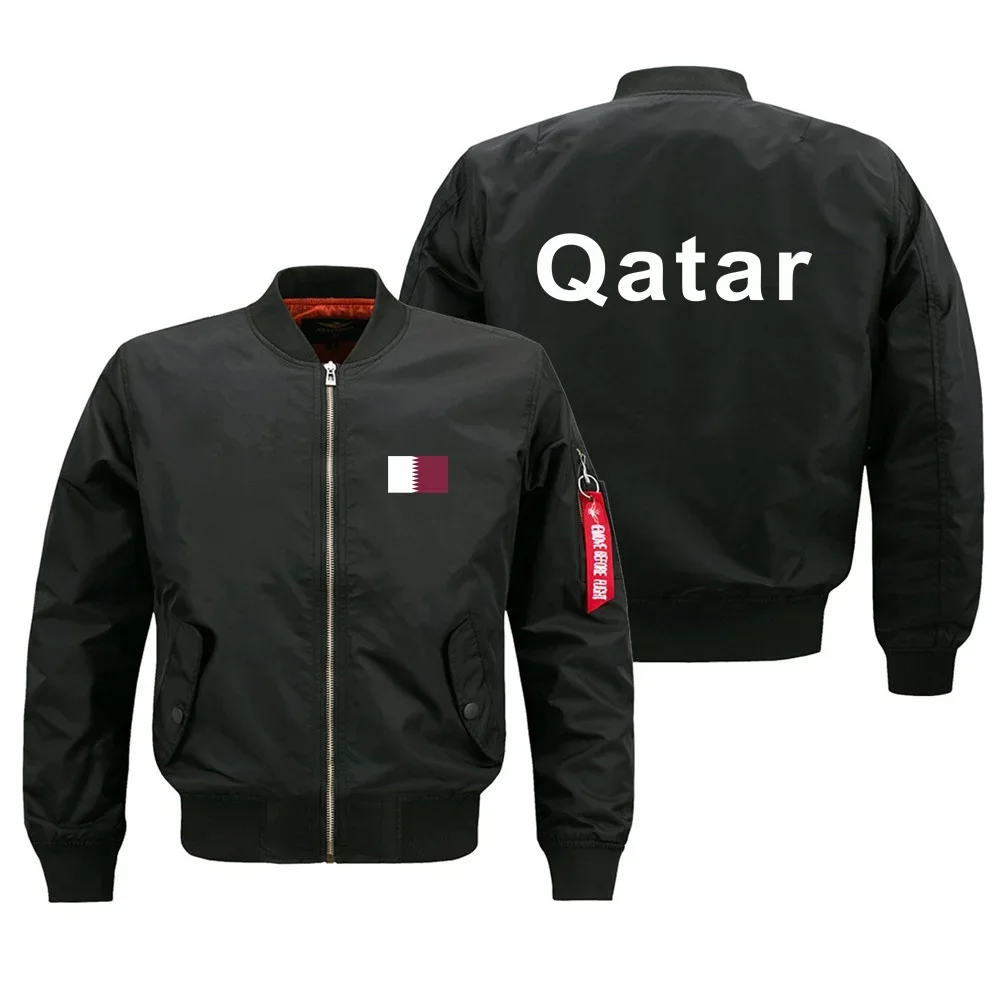 

Забавная мужская куртка-бомбер Qatar Military Flight Aviation Ma1, уличная ветрозащитная мужская бейсбольная куртка