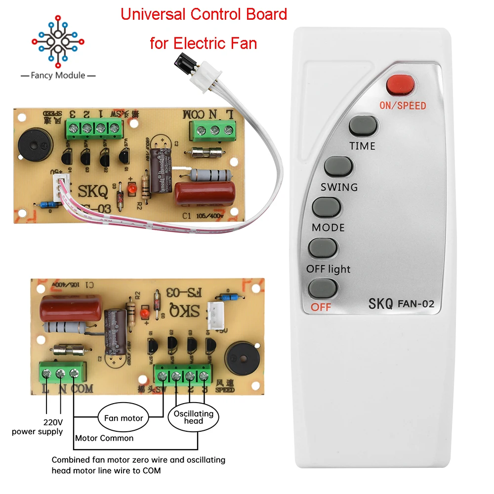 

General Fan Electric Fan Circuit Universal Board Remote Control Board Cold Fan Motherboard Circuit Board Controller