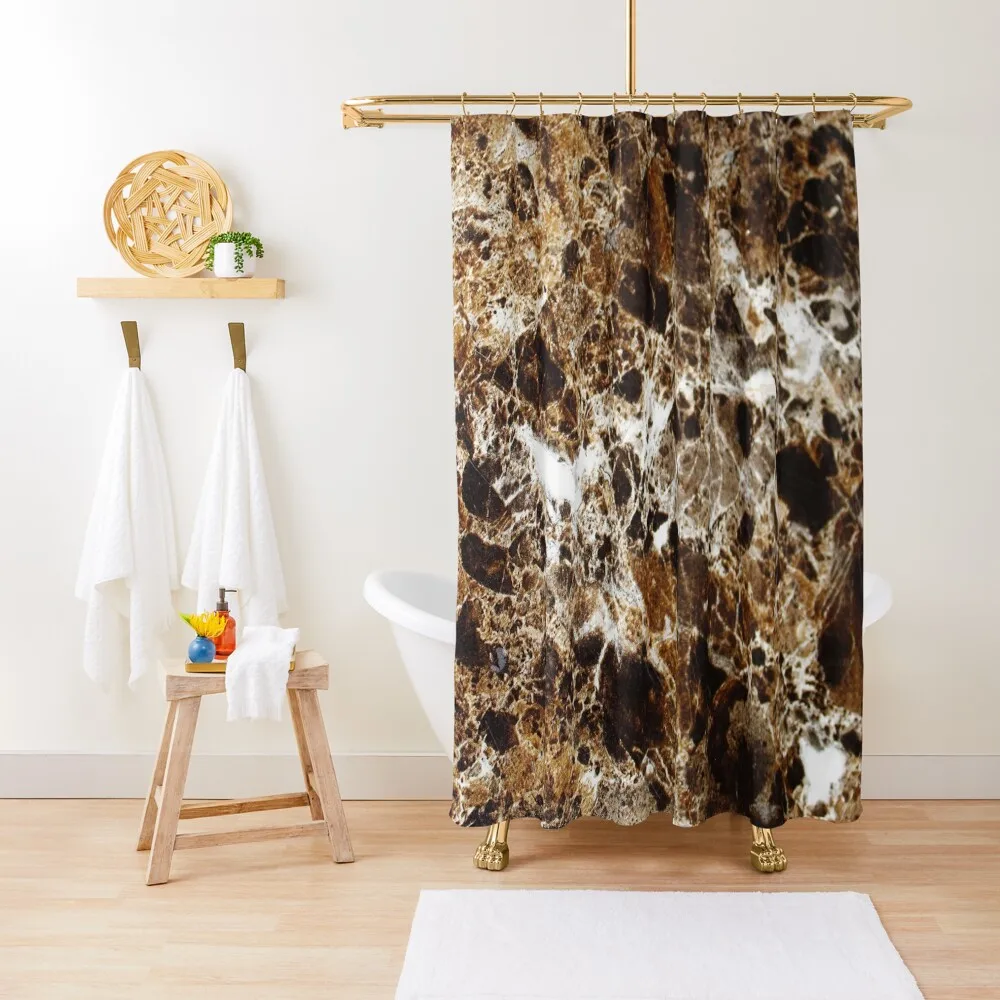

Abstract brown, white and black design Shower Curtain Anime Bathroom Modern Accessory Bathrooms Curtain