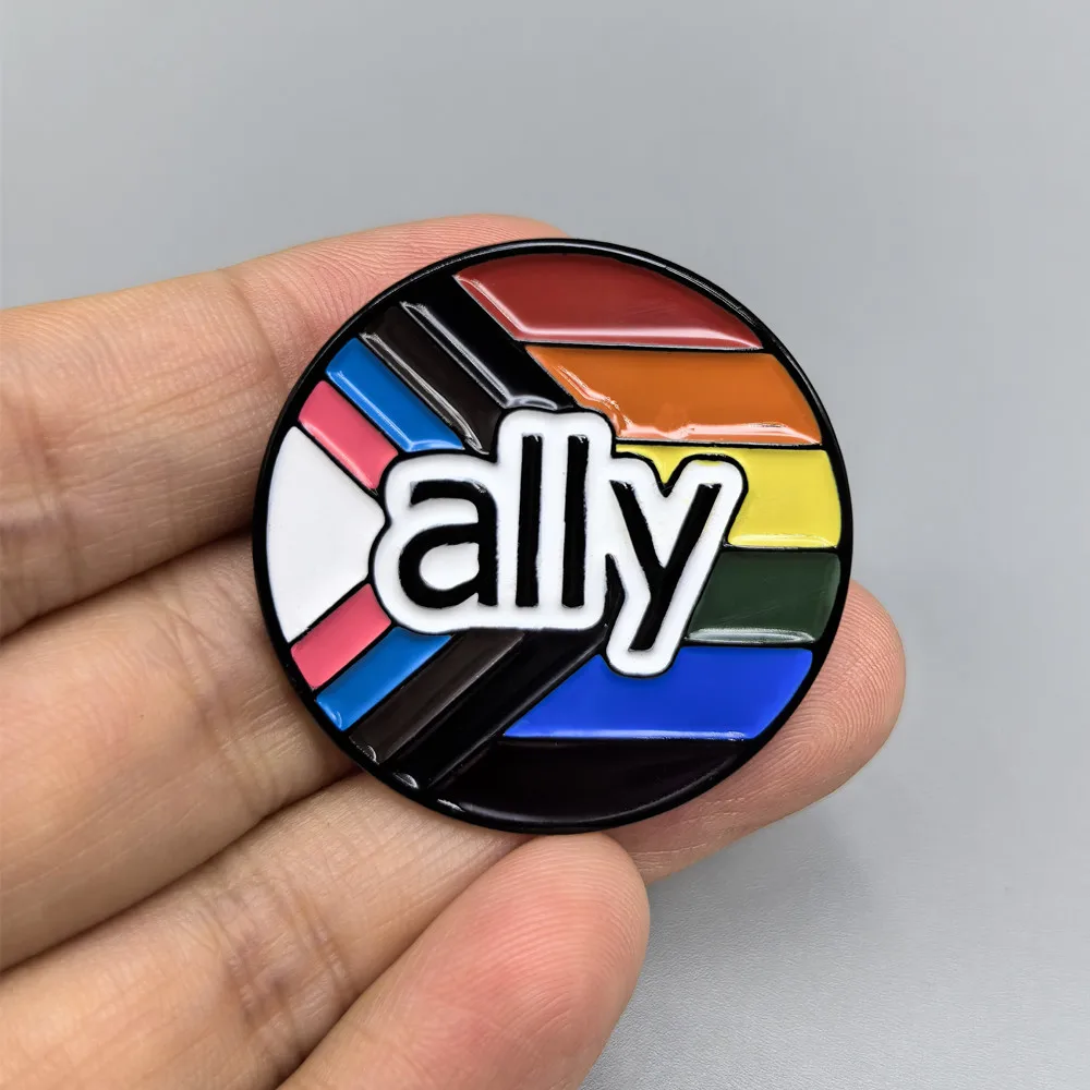 فخر العلم حليف المينا دبوس LGBTQ المساواة مثلي الجنس مثليه ثنائي الجنس عبر يدعم قوس قزح بروش شارة مجوهرات اكسسوارات #4