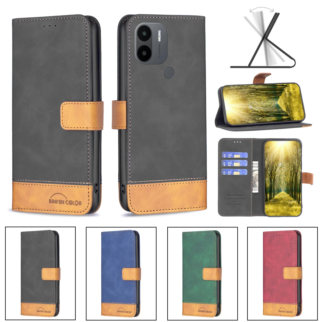 Jointed Leather case Anti-fall Wallet Flip Phone Case for Xiaomi Redmi10/10C/9/9A/9C/10A 2022 Note11/11E/9/10/10S POCO C31 4G/5G