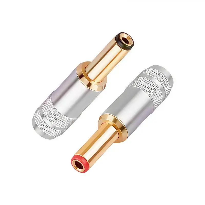 【AD】1/2Pcs Copper Plated Gold DC-2.1G/2.5G DC Power Plug Jack Weld Connector For Linear Power Output Accessories