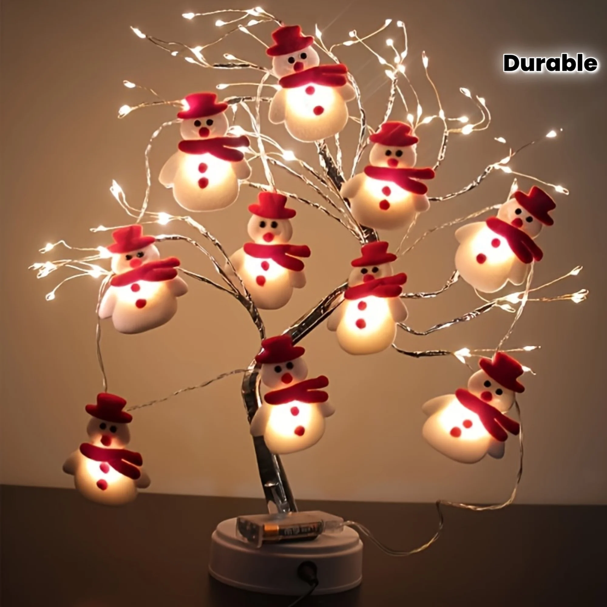 

Snowman Christmas Tree Wreath Light - LED String Light, Christmas Home and New Year Decoration