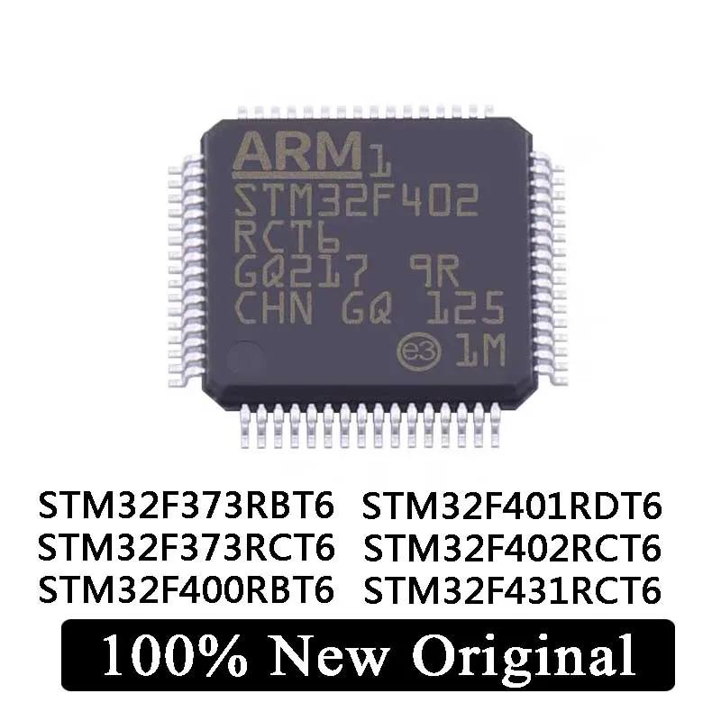 100% New Original STM32F373RBT6 STM32F373RCT6 STM32F400RBT6 STM32F401RDT6 STM32F402RCT6 STM32F431RCT6 QFP64 IC Chip In Stock