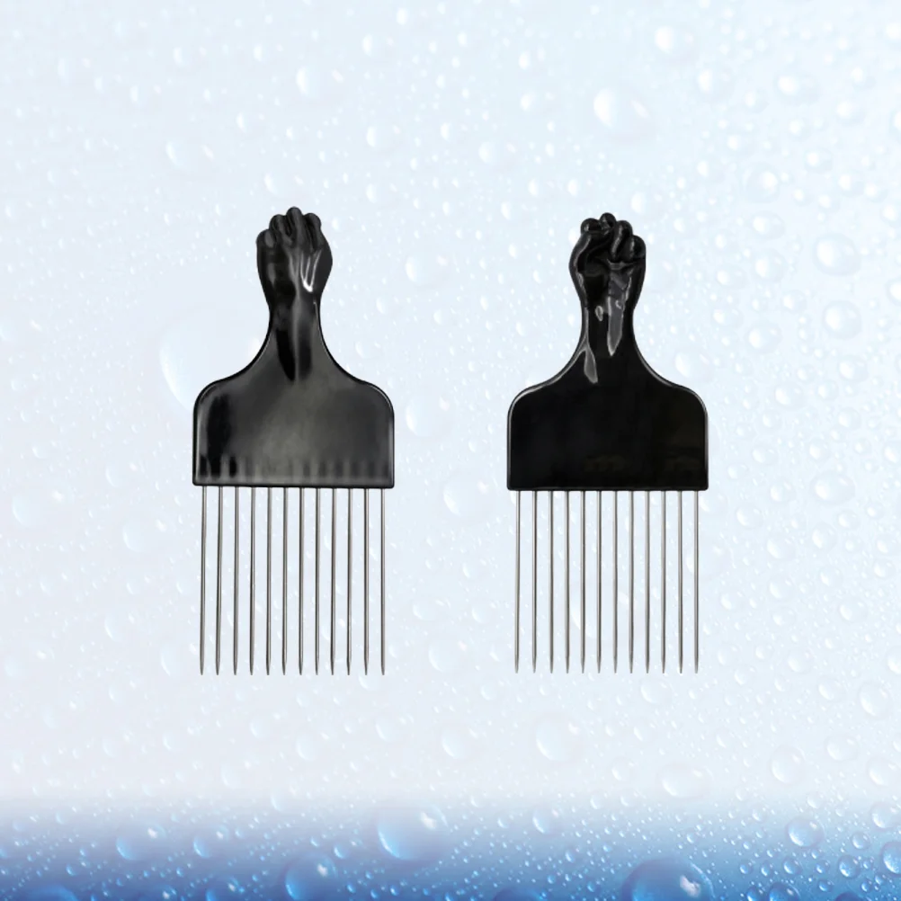 2 Pcs Polished Comb Male Rake Curls Scalp Massage Hair Accessories Wide Tooth Long