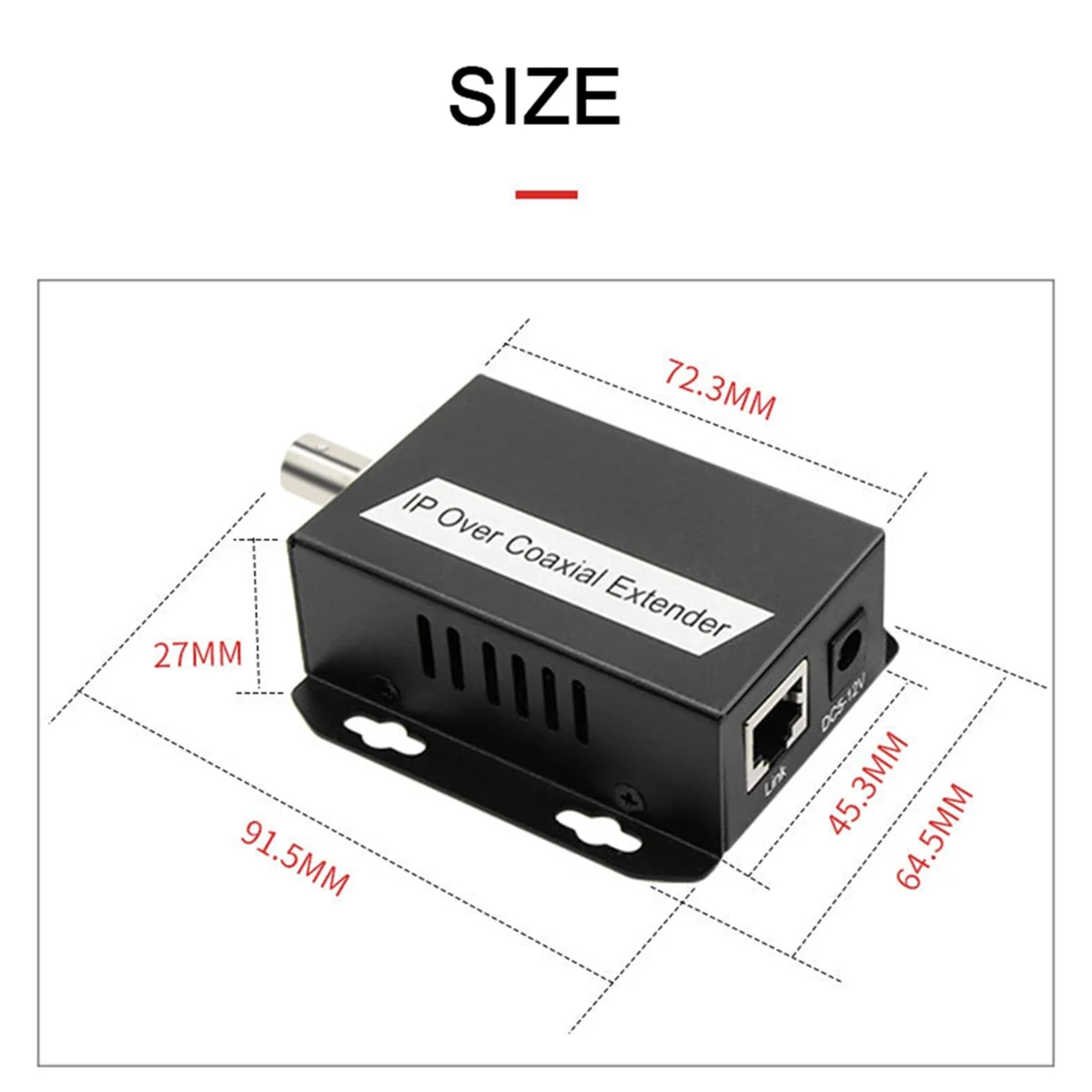 

【Exclusive-Deal!】{1Pair Ethernet IP Extender over Coax HD Network Kit EoC Coaxial Cable Transmission Extender US PLUG