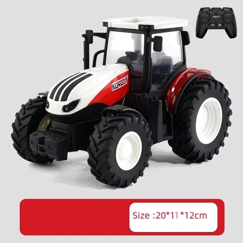 2.4 GHZ Remote Control Tractor Toy Kids RC Tractor Set Toddlers Farm Vehicle Toys for 3 4 5 6 7 8 9 Year Old