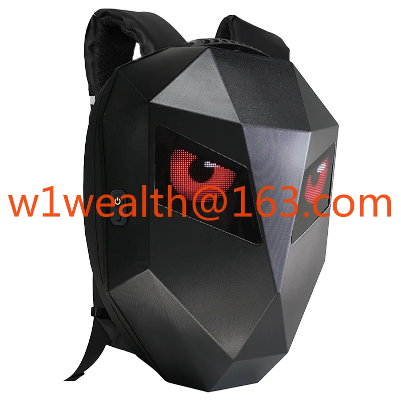 

Knight Backpack Big and Small Knight Helmet Bag Hard Shell Travel Case Waterproof LED Motorcycle Backpack