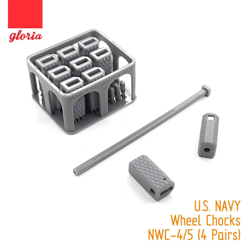 1:48 GR48201 U.S. NAVY Wheel Chocks NWC-4/5 (4 Pairs) 3D printed KIT