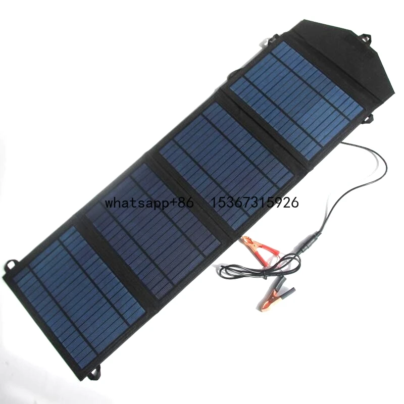 BUHESHUI 20W Foldable Solar Panel Portable Solar Charger For Mobile Phones&12v Battery Car Charger Dual USB5V&DC18V Output