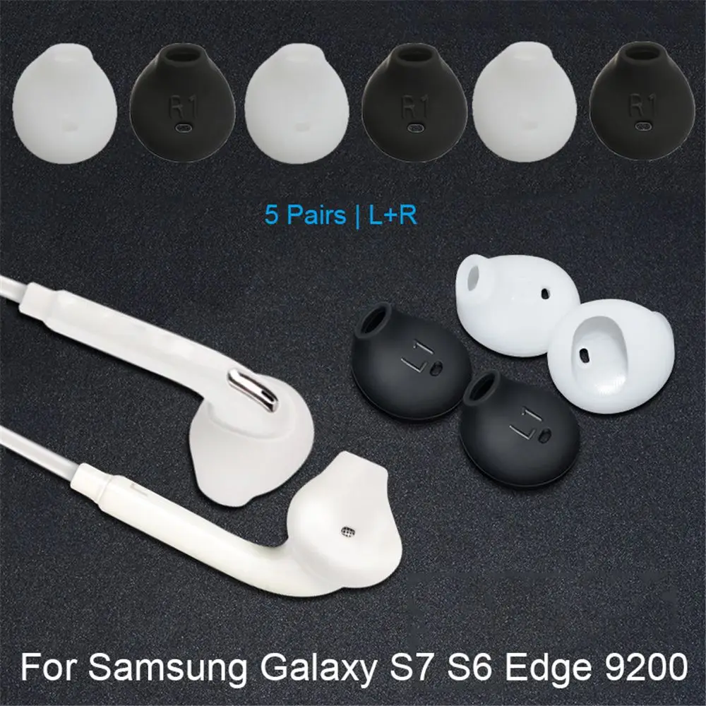 10Pcs Soft Silicone Ear Pads Eartips For Samsung Galaxy S7 S6 Edge 9200 In-ear Headphones Earphone Earpads Ear Pads