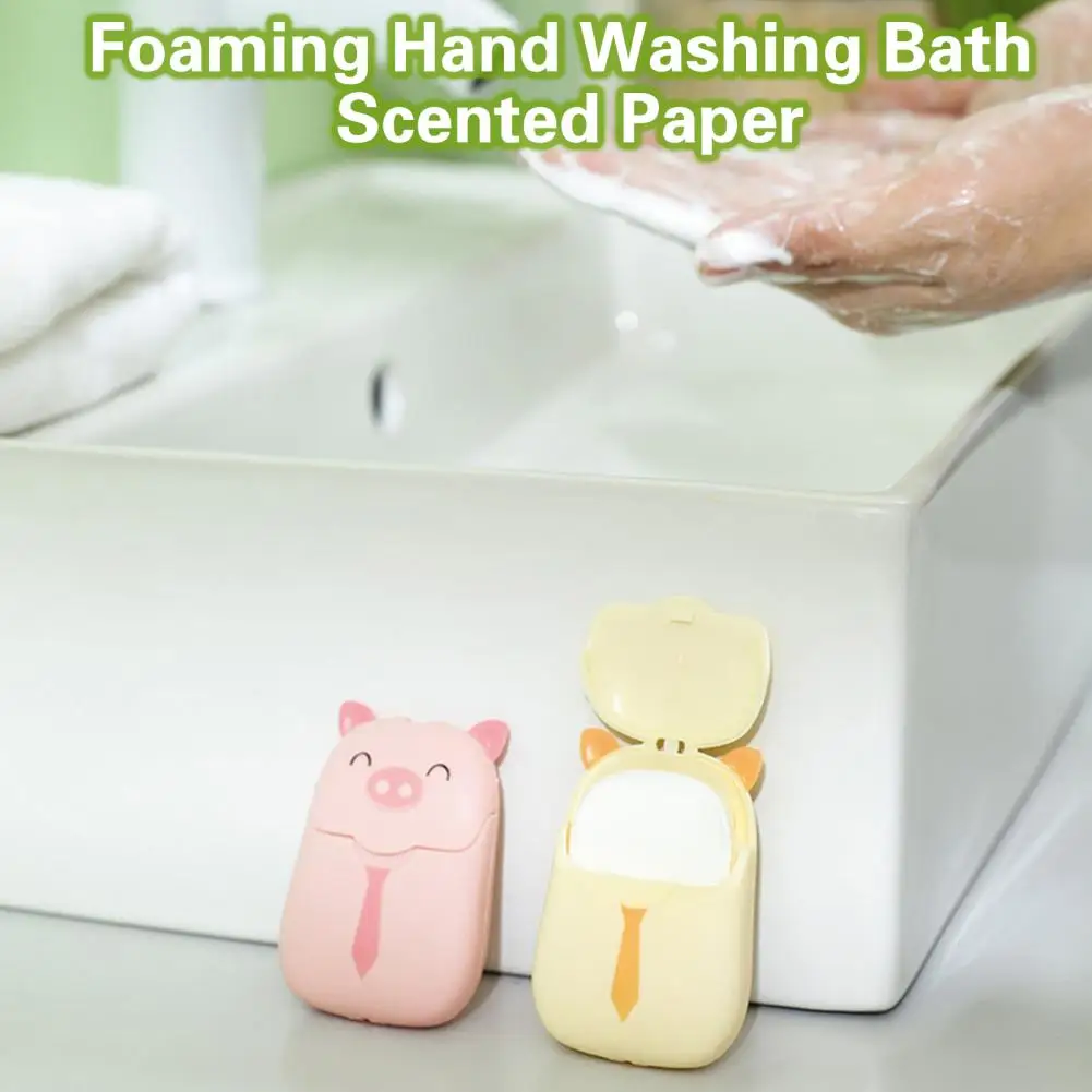 

Useful Soap Sheet Compact Bath Soap Sheet Disposable Washing Hands Mini Scented Sheet Soap Cleaning Paper
