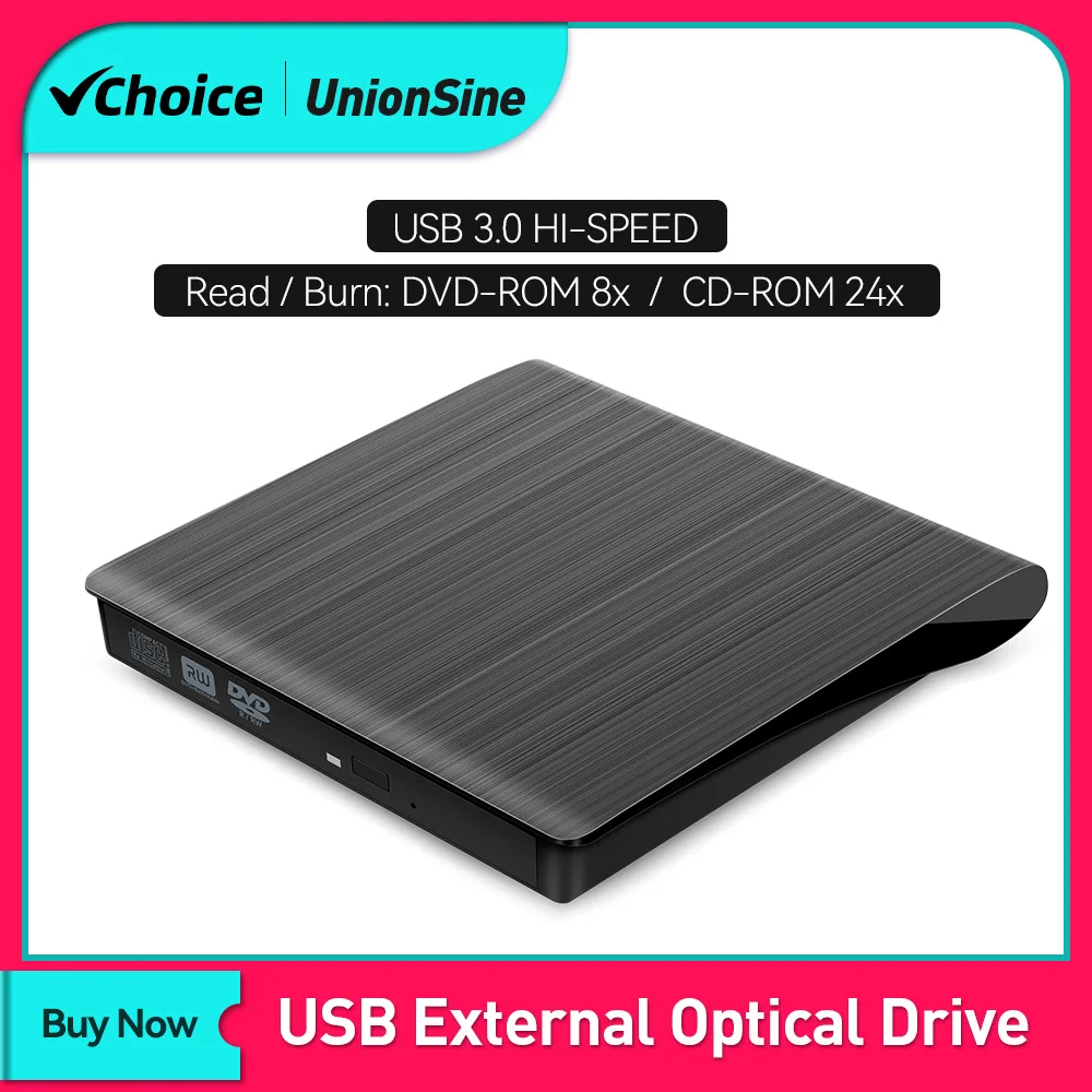 

PASKOO USB3.0 External CD/DVD Burner Desktop One Computer Notebook Universal Mobile External Recorder Optical Drive