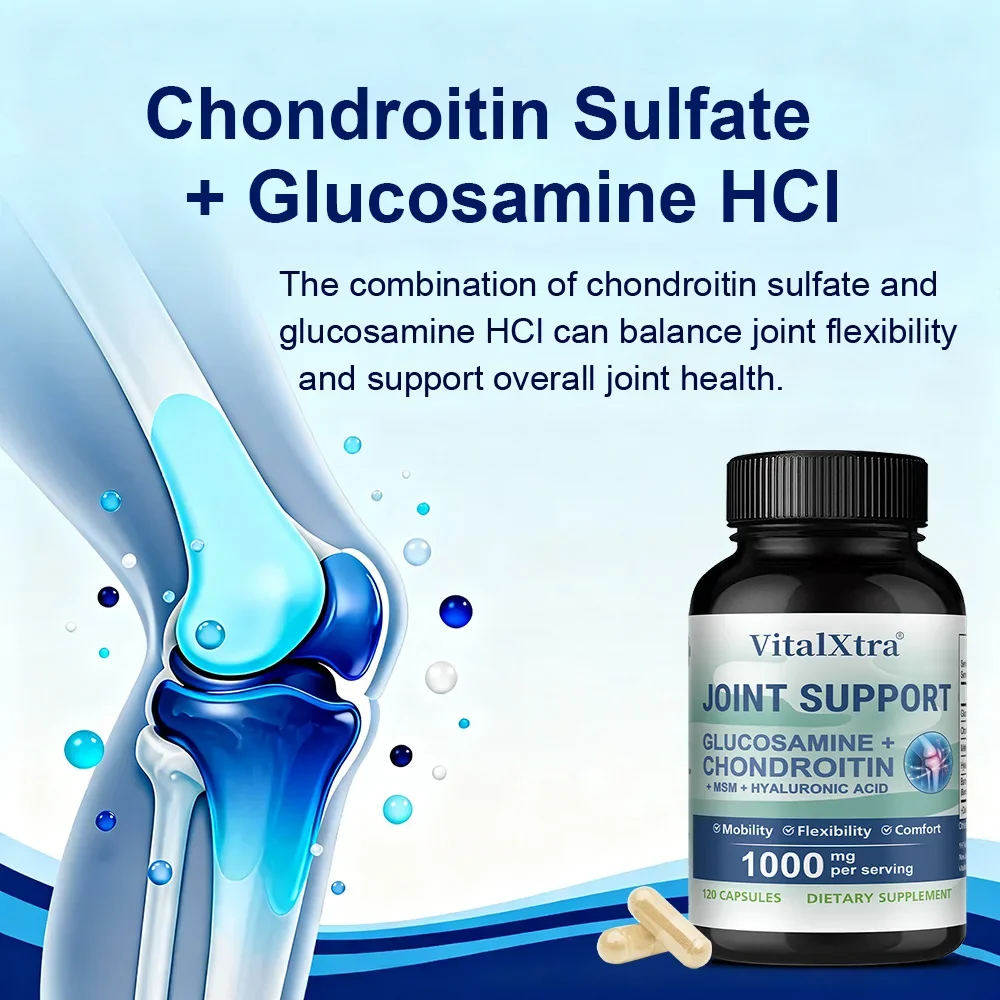 Joint Support - Glucosamine & Chondroitin & MSM 3-in-1 - Joint Health Support, for Bone and Cartilage Health