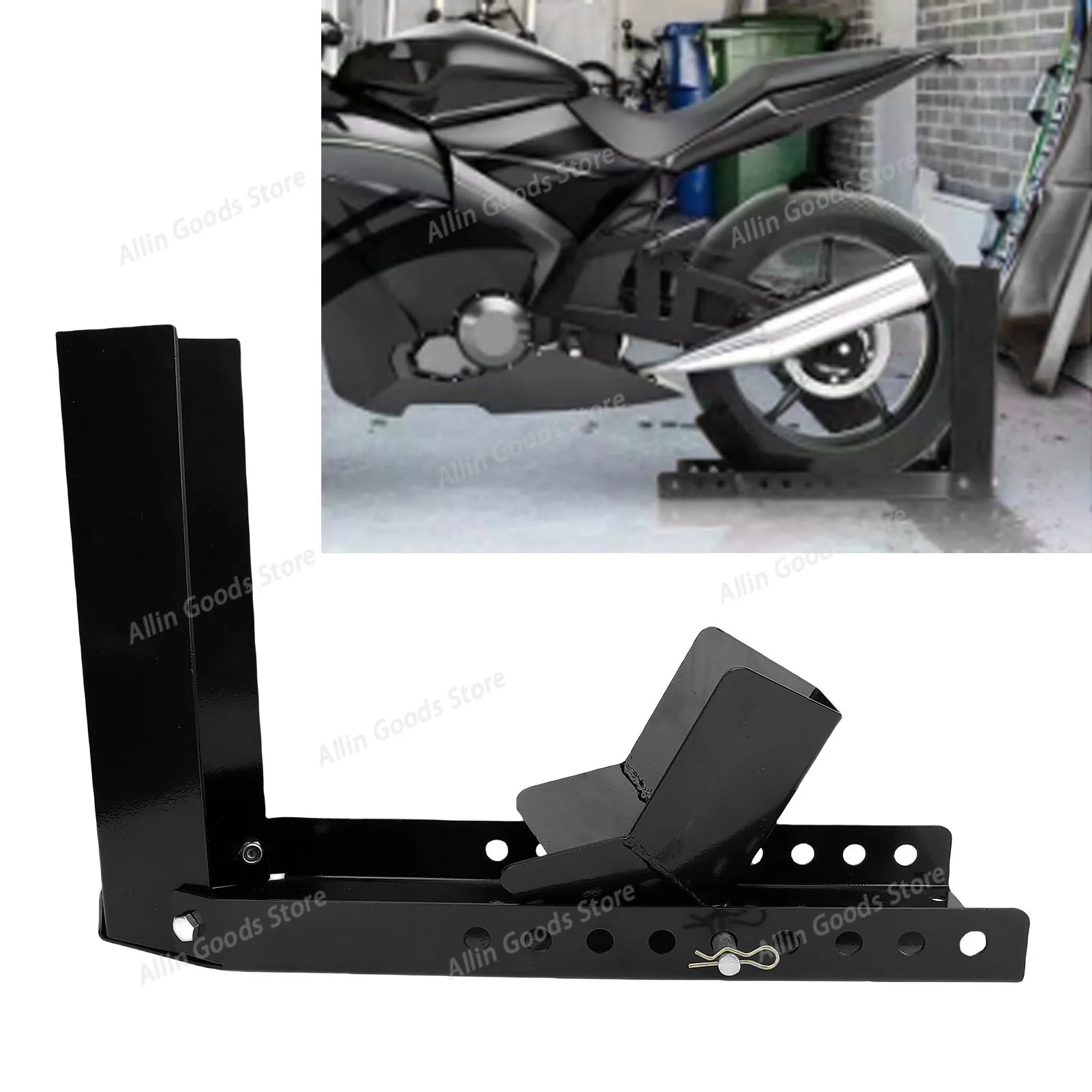 Motorcycle Front Wheel Stand, Portable Parking Support Bracket for Stable Motorcycle Storage
