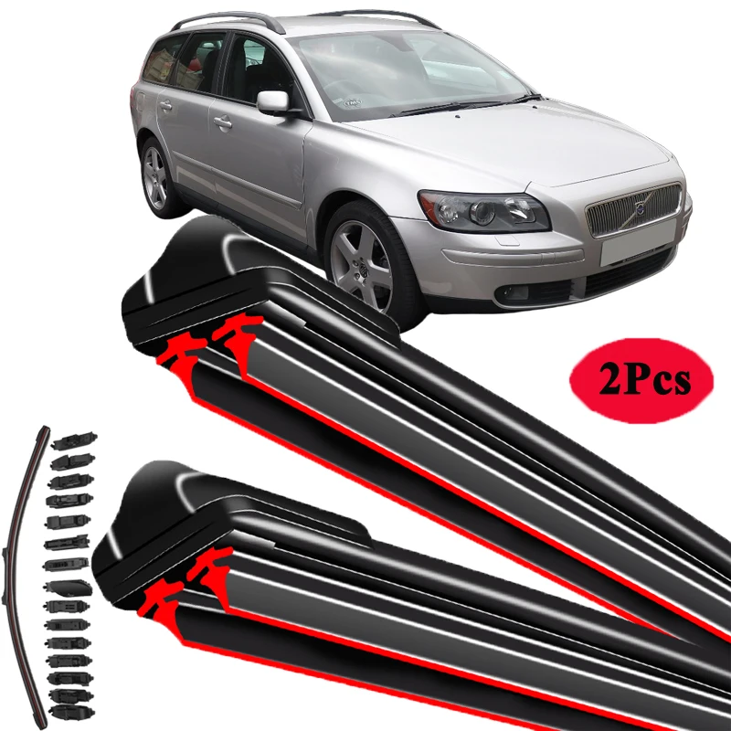 

For Volvo V50 2004 2005 2006 2007 2008 2009 2010 2011 2012 Front Wiper Delete Blades Arm Windshield Windscreen Window 26 19