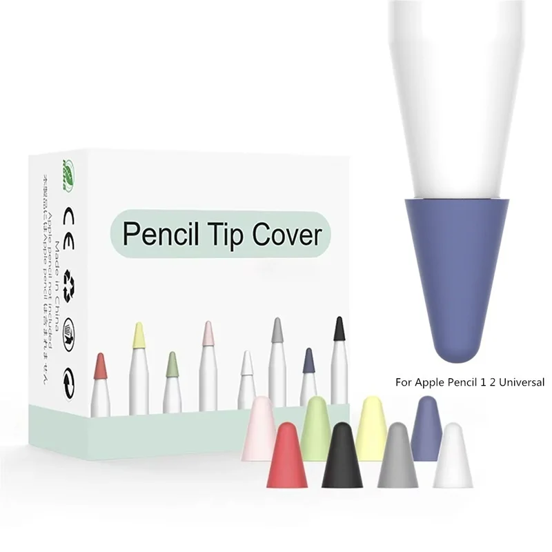 8 Pcs Non Slip Pen Nib Protector Cover For Apple Pencil Pro 1/2 Generation Stylus Pencil Tip Silicone Case Wear Resistant Sleeve