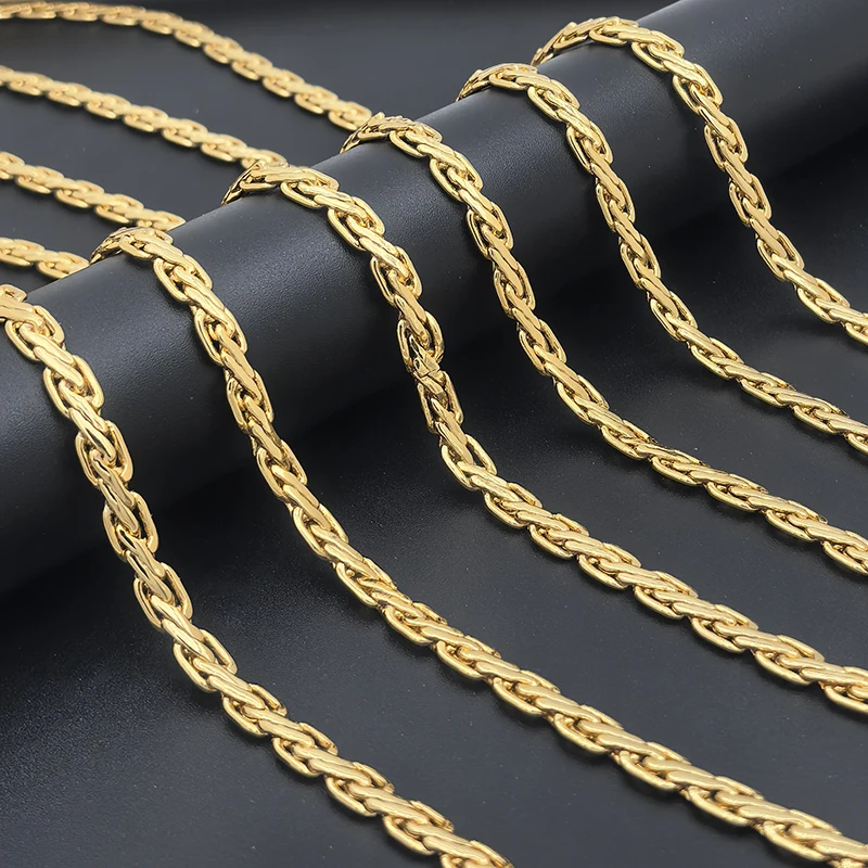 الهيب هوب ربط سلسلة قلادة للنساء الرجال 18 بوصة سحر 6 مللي متر سلسلة مسطحة العصرية ارتداء اليومي حفل زفاف هدية #1