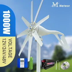 High Power Residential Wind Turbine 1kw Camping Windmill Home Appliance 12v 24v 48v Fan Free Energy Magnetic Generators