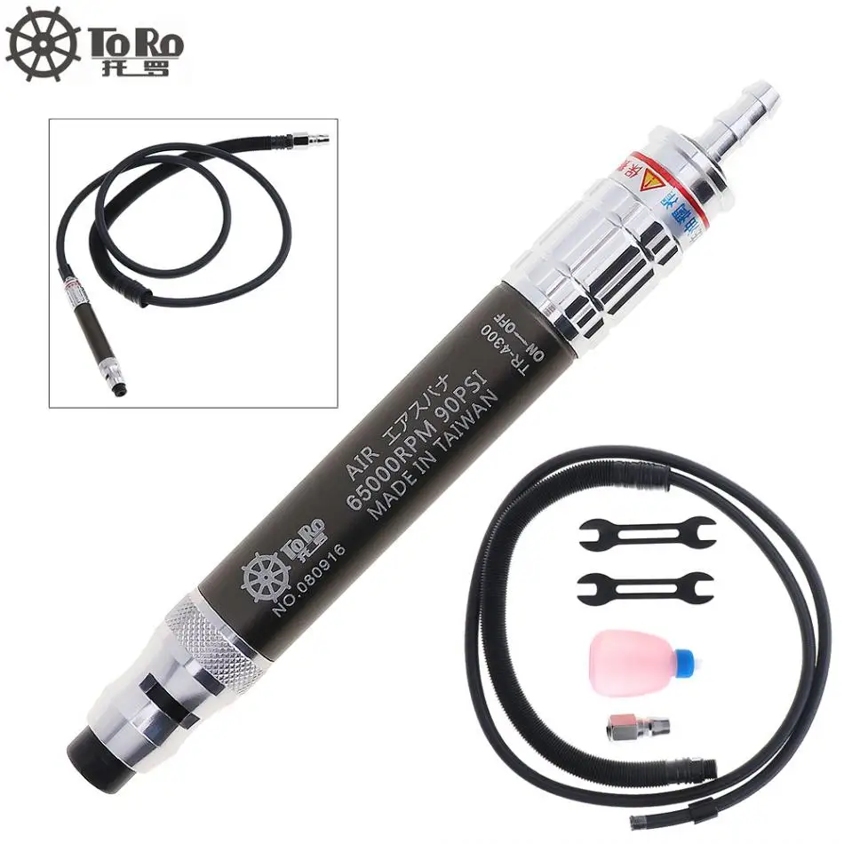 TORO 1/4 "Mini szybkobieżna pneumatyczna szlifierka maszynka do tatuażu typu Pen z rurka powietrzna do formy sprzętowej/lokomotywy parowej