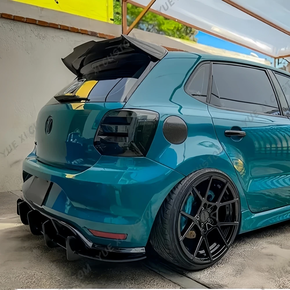 Dla VW Polo MK5 6R 6C TDI TSI GTI R 2009-2017 Batman Style Tylny bagażnik Spoiler dachowy Skrzydło Tylny spoiler Skrzydło Bodykit Tuning