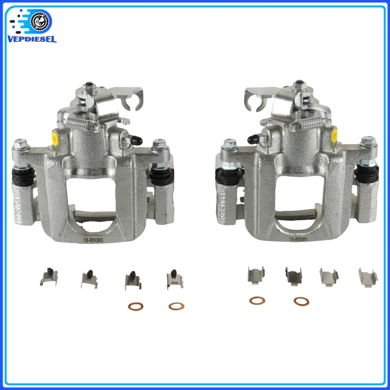 

2 шт. новые тормозные суппорты 18-B5080 18-B5081 для Chrysler Town & Country 2008-2012 Dodge Grand Caravan, задние автозапчасти