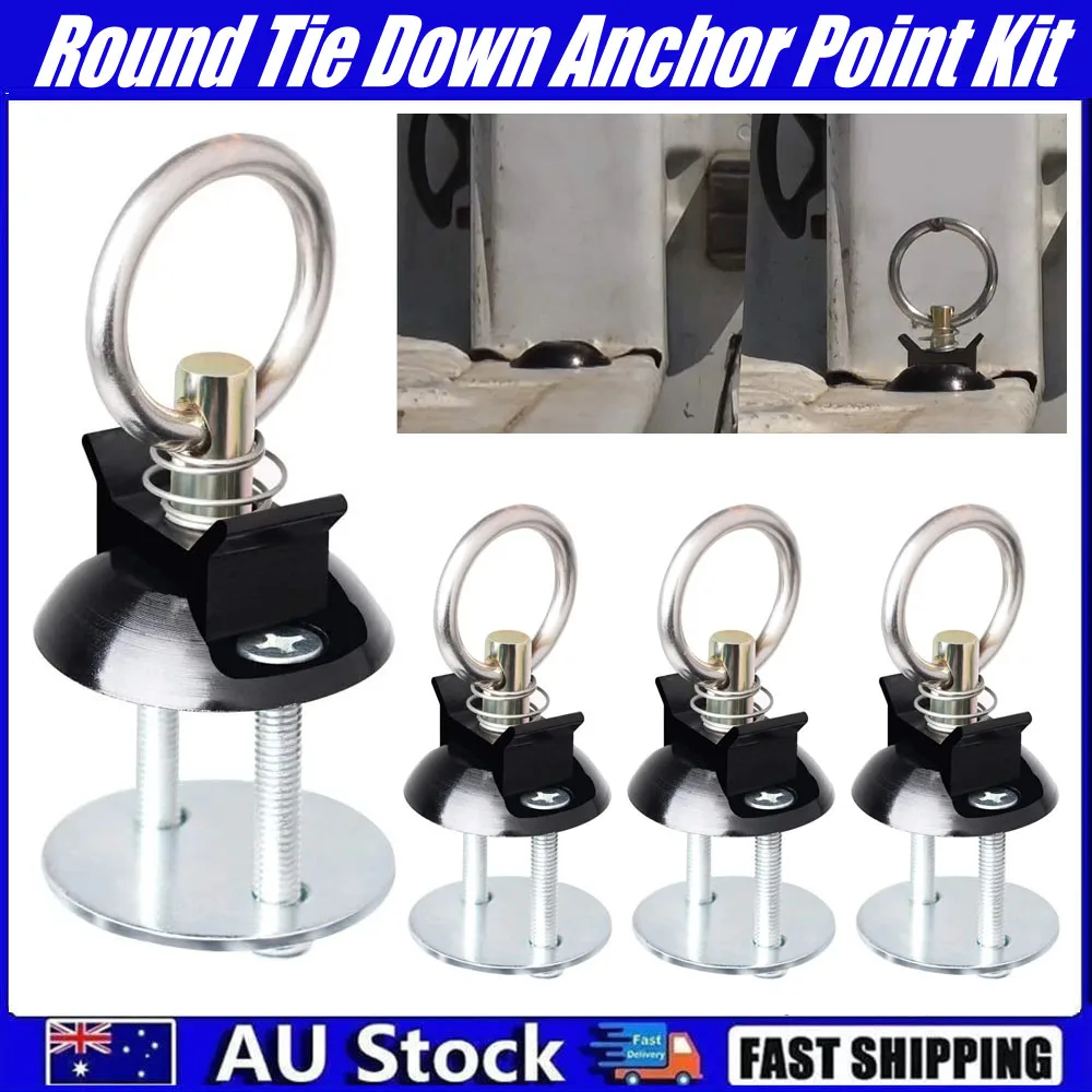 

Track Tie Down Quick Release Tie Down Point Track Fitting Kit High-Strength D-Ring Kit For Atv Motorcycle