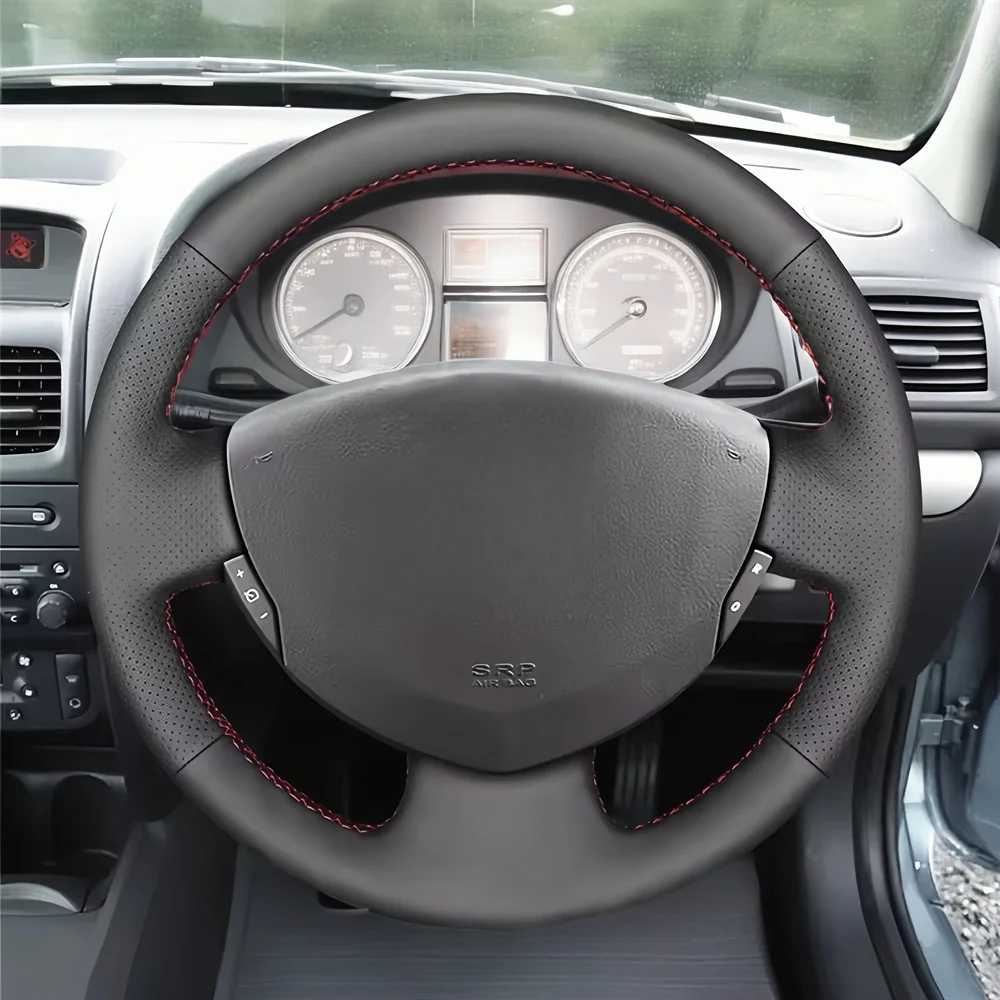 Customized DIY Car Steering Wheel Cover For Renault Clio 2 Twingo 2 Dacia Sandero 2001-2014 Microfiber Leather Steering Wrap