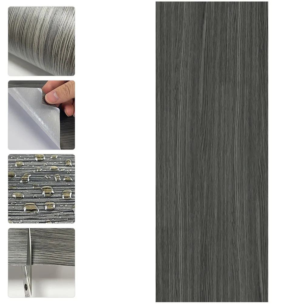 ملصق أرضيات PVC مقاوم للماء، ألواح قابلة للتقشير واللصق، تصميم حبيبات خشبية، سهل التركيب، ألواح أرضية قابلة للتقشير واللصق #6