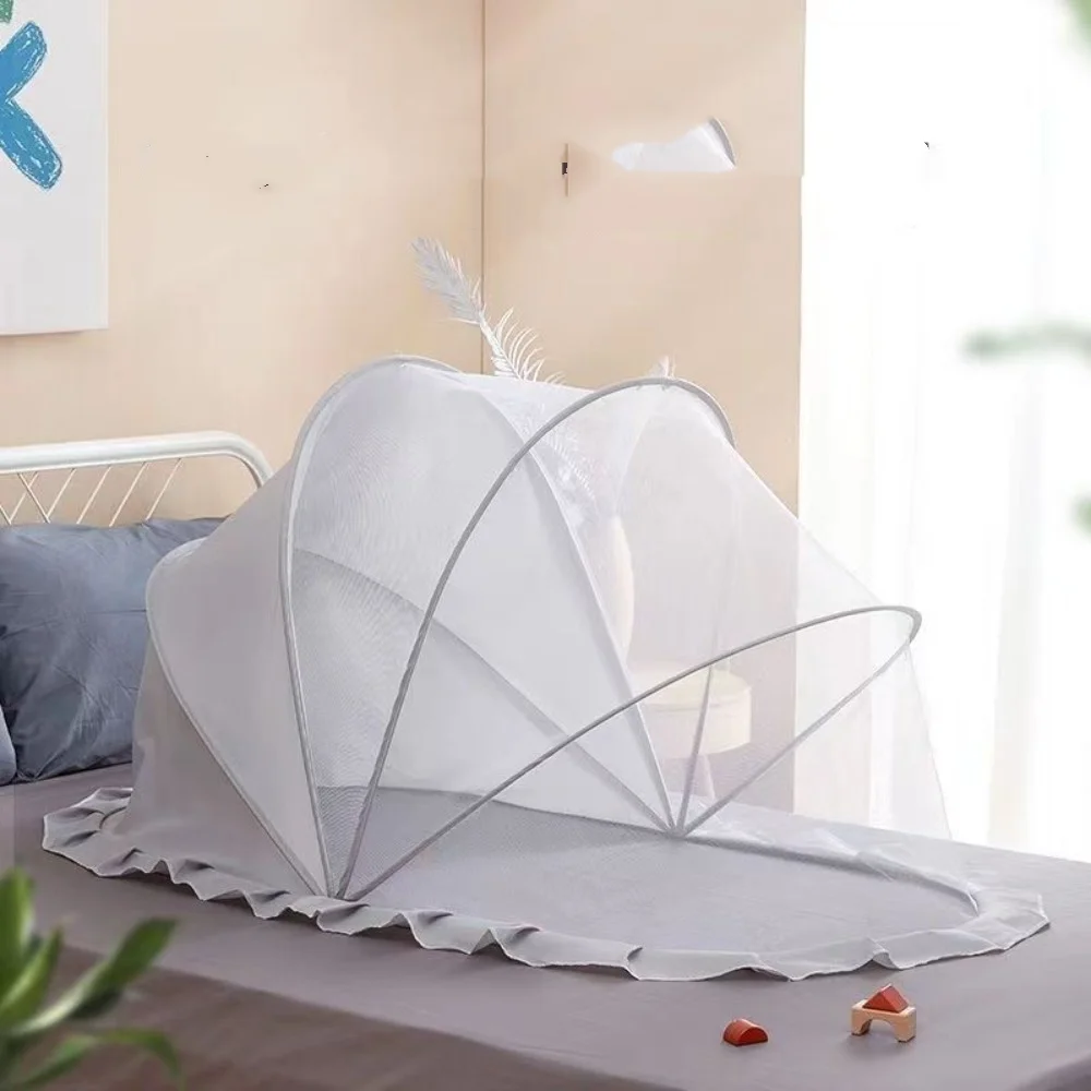 New Foldable Bed Mosquito Net Baby Accessories Plastics Baby Canopy Yurt Sunshade Undecided Mosquito Cover